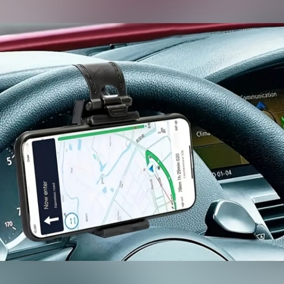 BIG BOOM® Universal Car Steering Wheel Bike Clip Mount Holder for Cellphone Pink - Picture 9 of 13